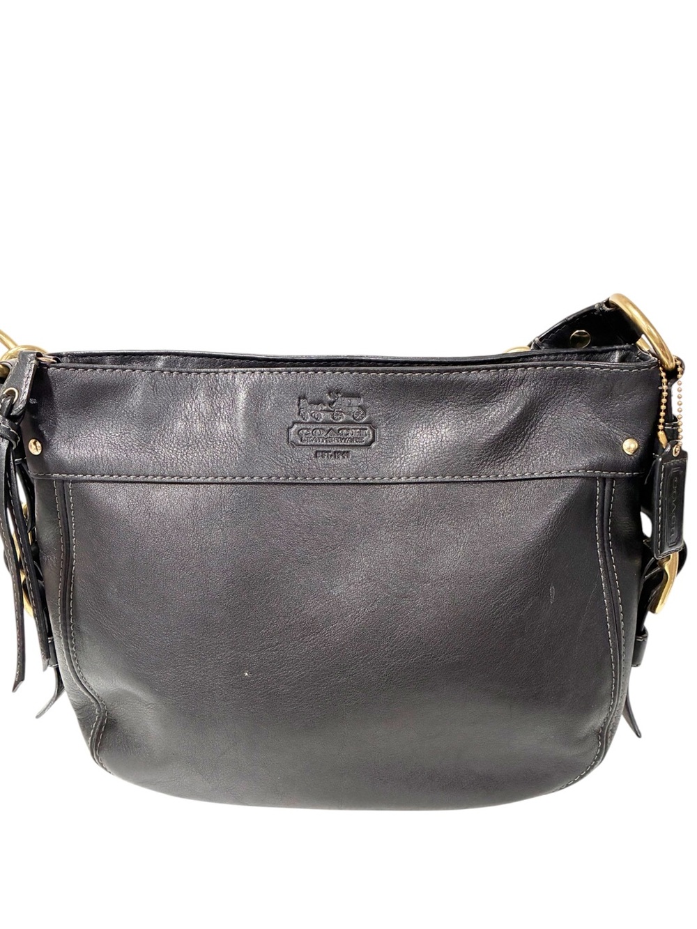 COACH Zoe 12671 Black Leather Hobo Shoulder Bag Purse Handbag Vintage Y2K